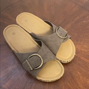 Brown Slide Sandals
